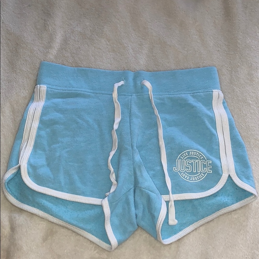blue shorts